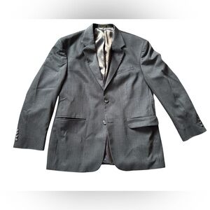 J Ferrar Blazer Sport Coat Jacket Mens 42S Gray Wool Two Button Modern Fit